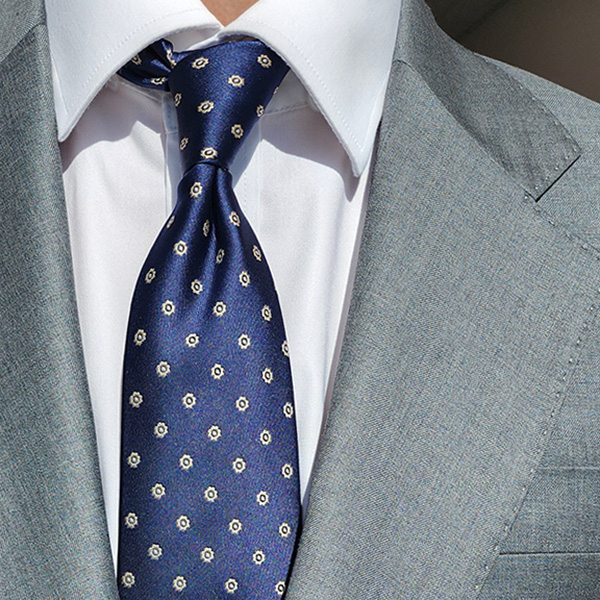 제임스핏 도트 클래식 패턴 남성 정장 명품넥타이 네이비