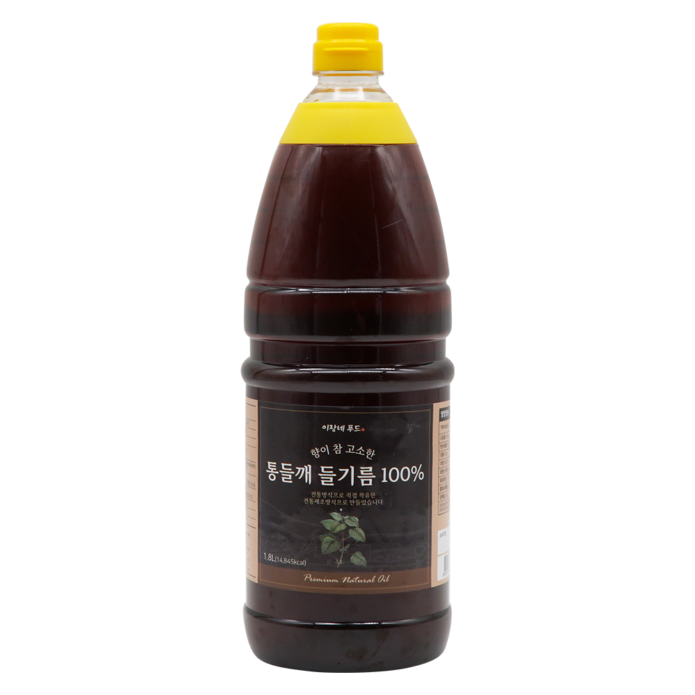 [이장네] 통들깨 100% 들기름 1.8리터 대용량 1.8L, 8개 - 상세 이미지 4