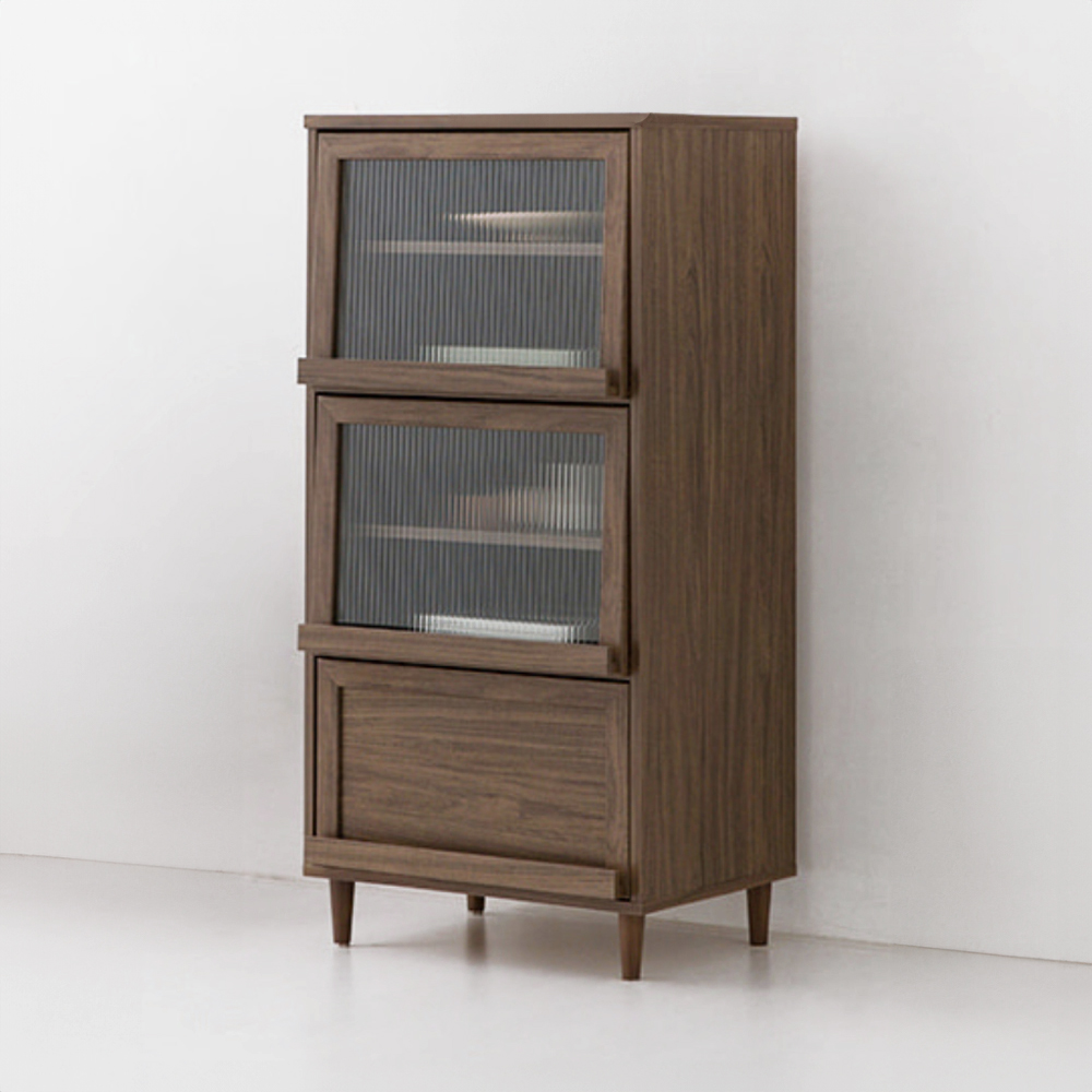 레탄토 3문 수납장 PWM12560F 600x450x1250mm, 3단, 미들브라운 5379.2003 - 상세 이미지 2