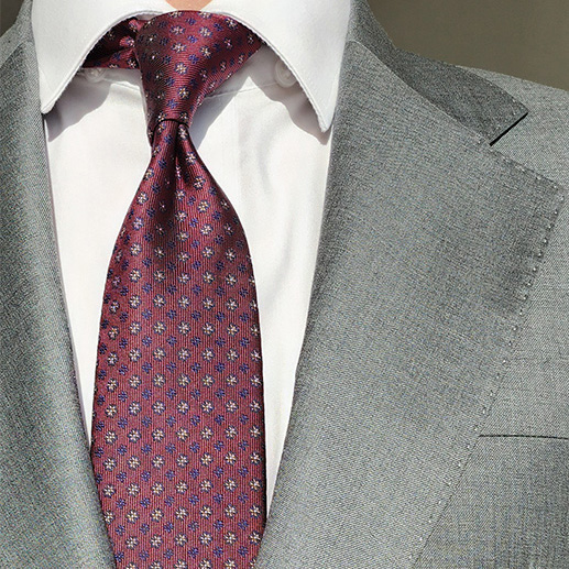 제임스핏 결혼식 면접 정장 어디서나 잘 어울리는 플라워넥타이 퍼플