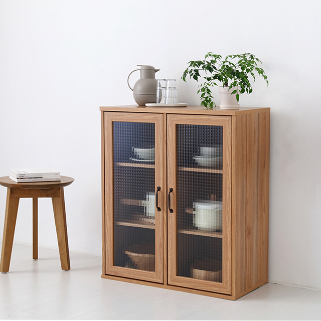 미란스 가로 2문 수납장 NFM9280G 800x400x920mm, 3단, 캄포어베니어 4224.3976 - 상세 이미지 5
