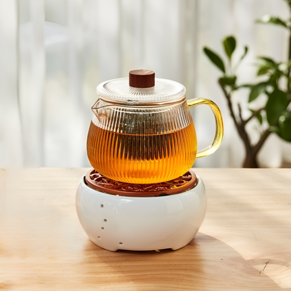 내열유리 티팟세트 차주전자 차그루 멜론 티포트