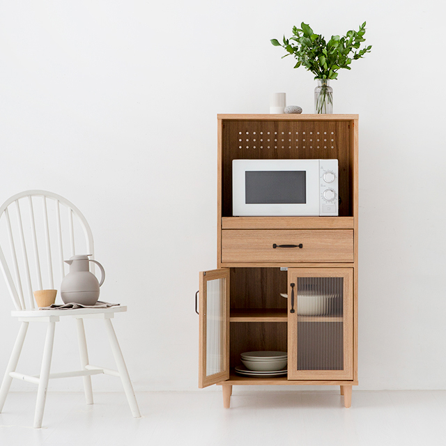 레탄토 렌지대 수납장 PWM12560L 60x45x125, 3단, 캄포어베니어 9638.1700