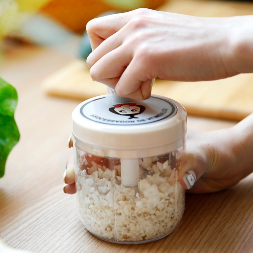 미니 수동 핸들 믹서기 마늘 고추 이유식 다지기 쵸퍼 야채 양파 초퍼 채소 유아식 다짐기