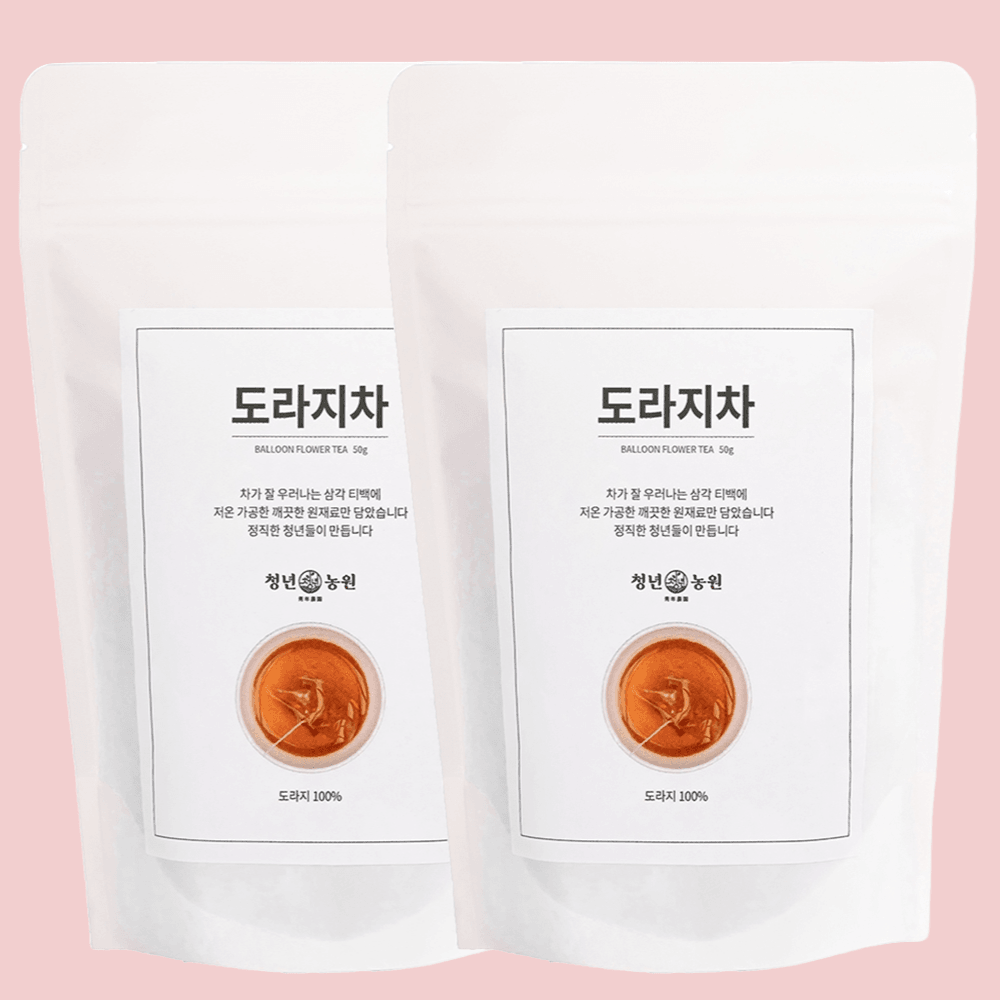 청년농원 저온가공 도라지차 삼각티백, 1g, 50개입, 2개 : 앙쥬마인
