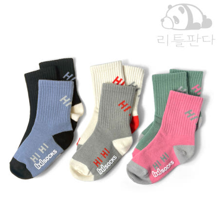 버디삭스 하이언삭스 3짝세트 3color 아동양말 [국내생산] 여아 남아양말 유아 데일리양말 소솜무아 sosommooa