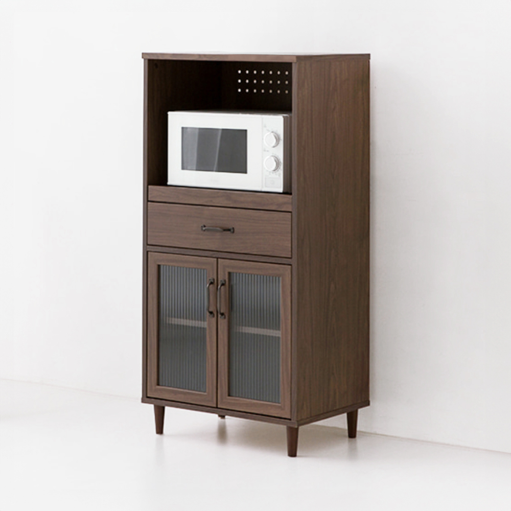 레탄토 렌지대 수납장 PWM12560L 60x45x125, 3단, 브라운월넛베니어 3048.9604