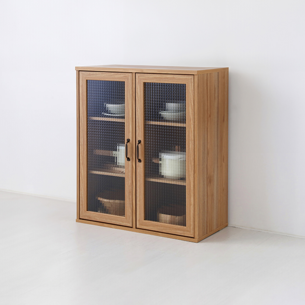 미란스 가로 2문 수납장 NFM9280G 800x400x920mm, 3단, 캄포어베니어 4224.3976 - 상세 이미지 2
