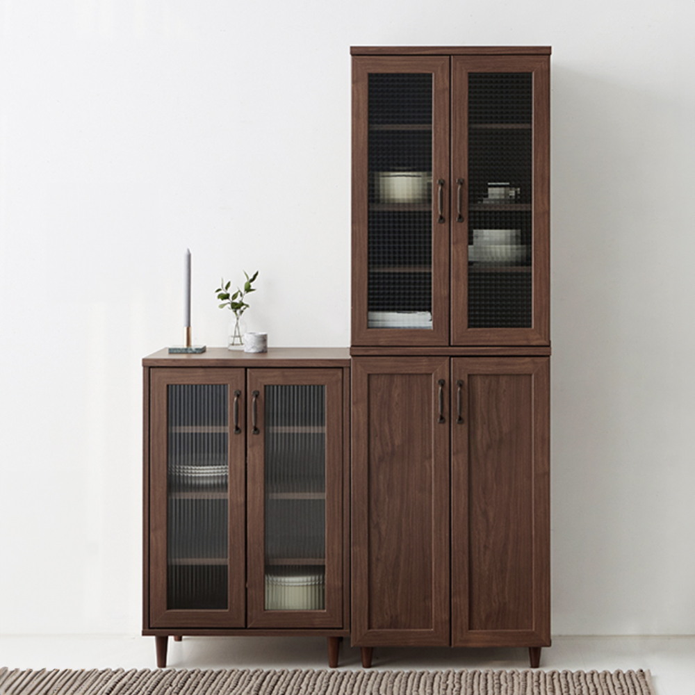 레탄토 높은4문 수납장 SHM18058 580x395x1800mm, 2단, 브라운월넛베니어 6919.0701 - 상세 이미지 5