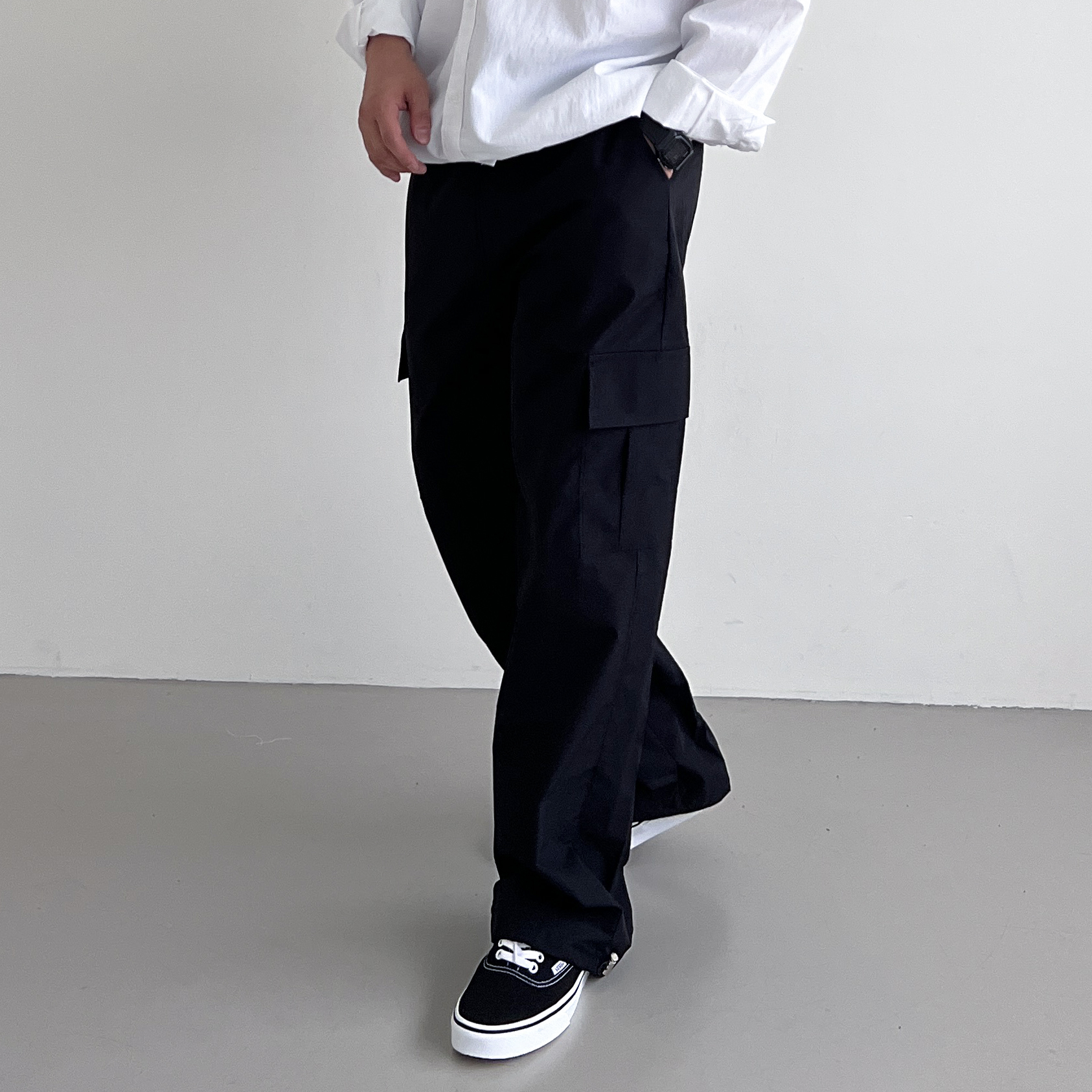 1+1 나일론카고팬츠 남자바스락바지 와이드팬츠 - 상세 이미지 5