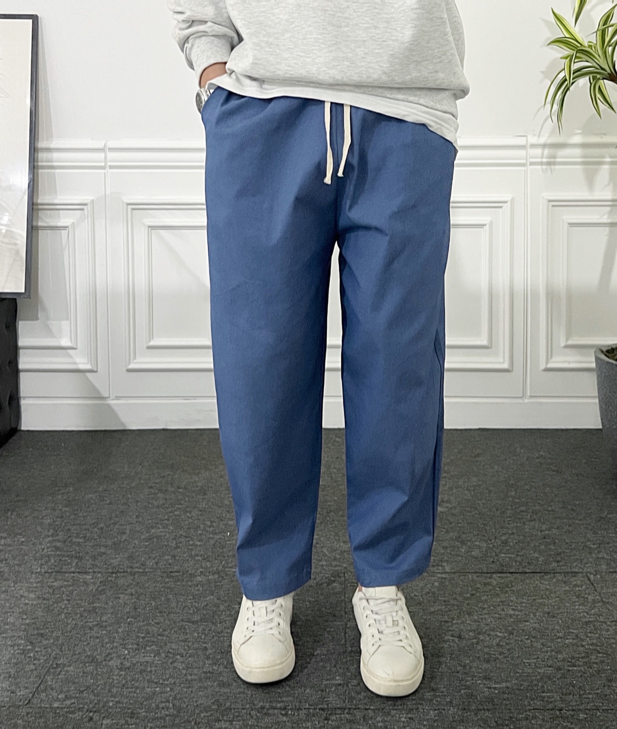 (1+1) 남자 바지 배기 와이드 밴딩 벌룬팬츠 - 상세 이미지 3