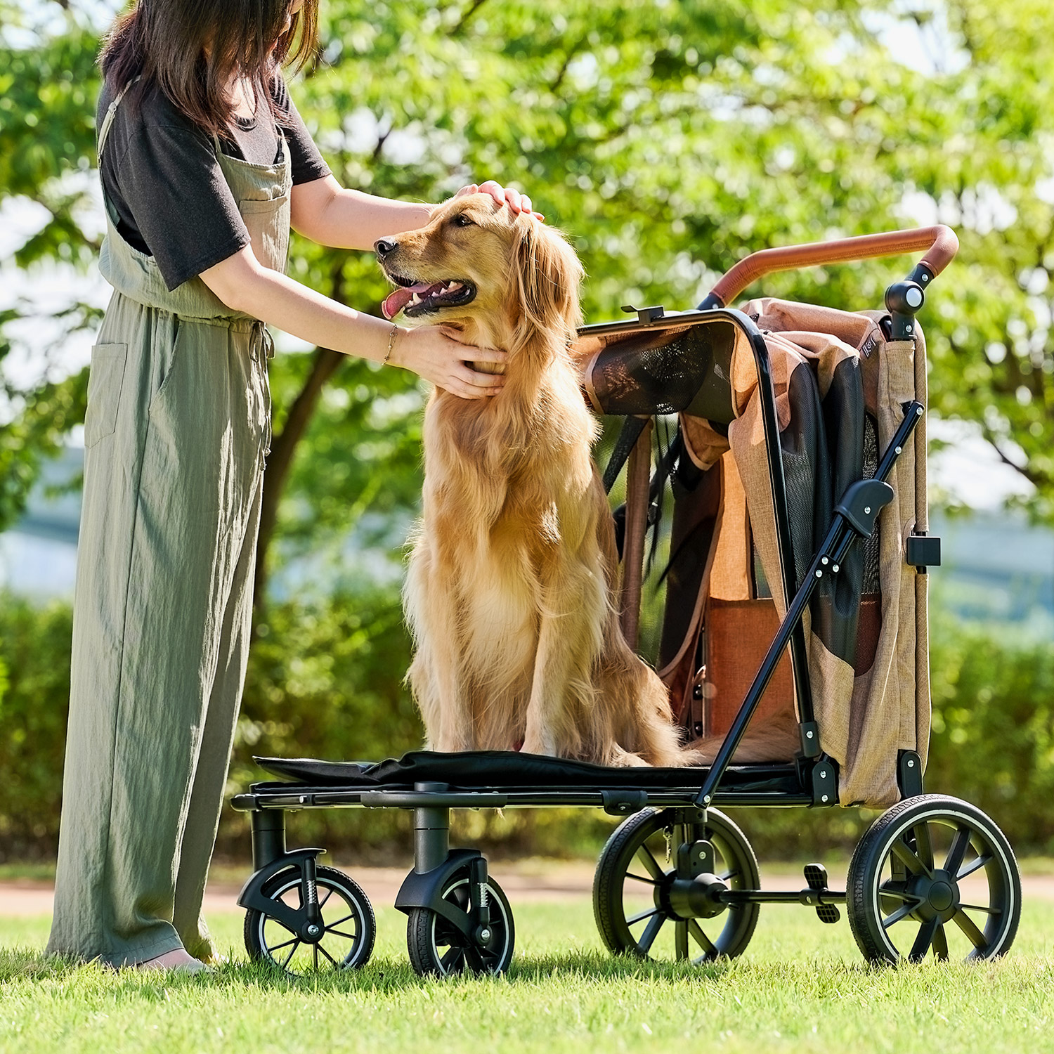 울리 이지 폴딩 중형견 대형견 강아지 유모차