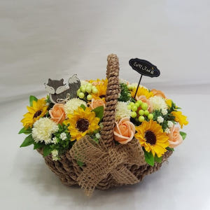 해바라기 꽃바구니 승진 축하꽃바구니 개업 결혼기념일 생신 솔직 후기 | 실사용자 리뷰 분석 - 상품 이미지 3