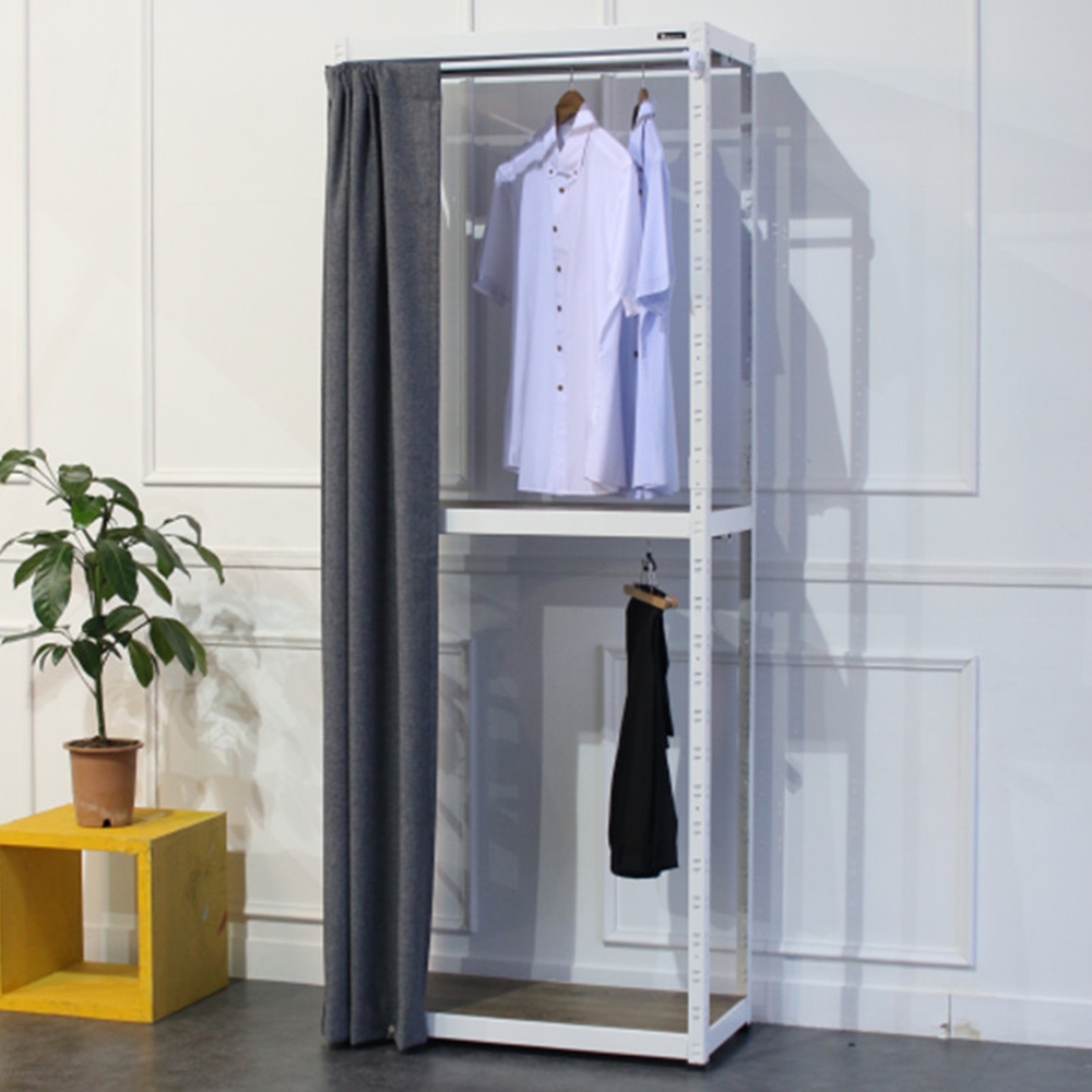 시스템행거 철제 옷걸이 조립식 옷장 400x400x1800 3단2행거