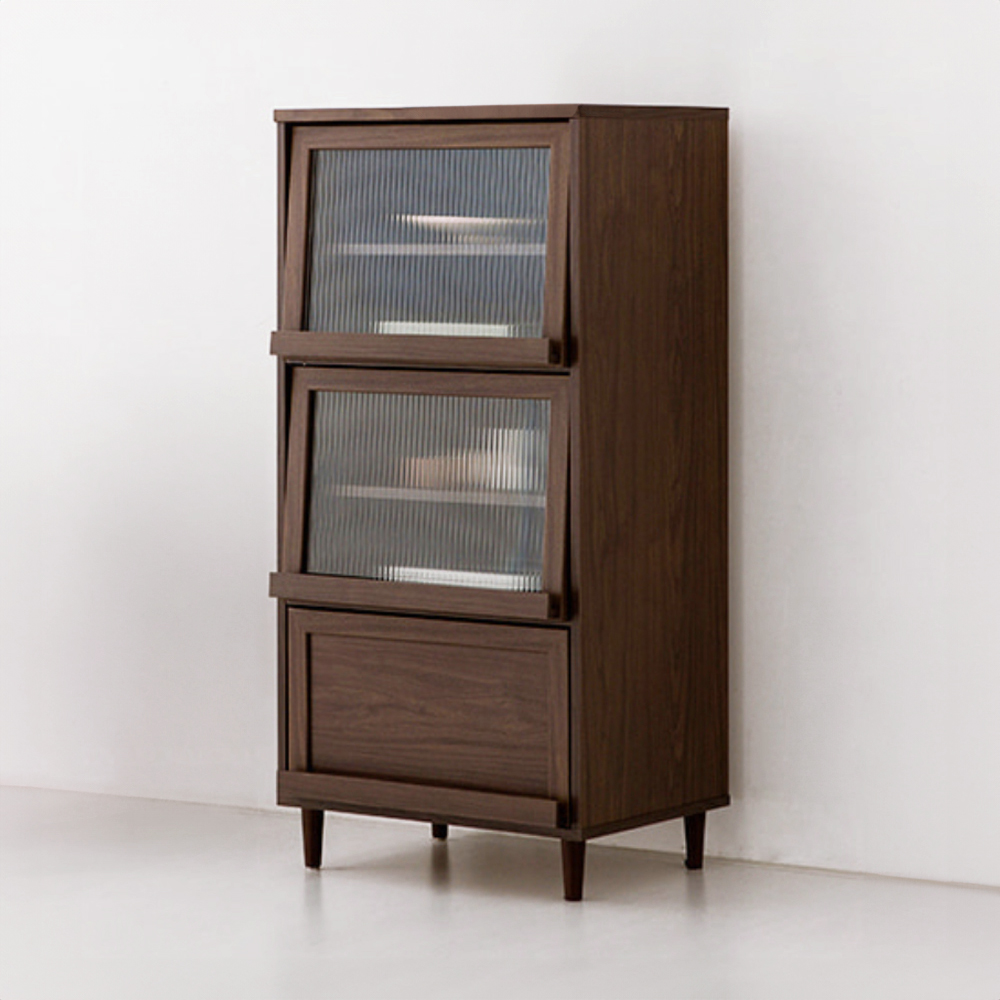 레탄토 3문 수납장 PWM12560F 600x450x1250mm, 3단, 브라운월넛베니어 1523.7839 - 상세 이미지 2