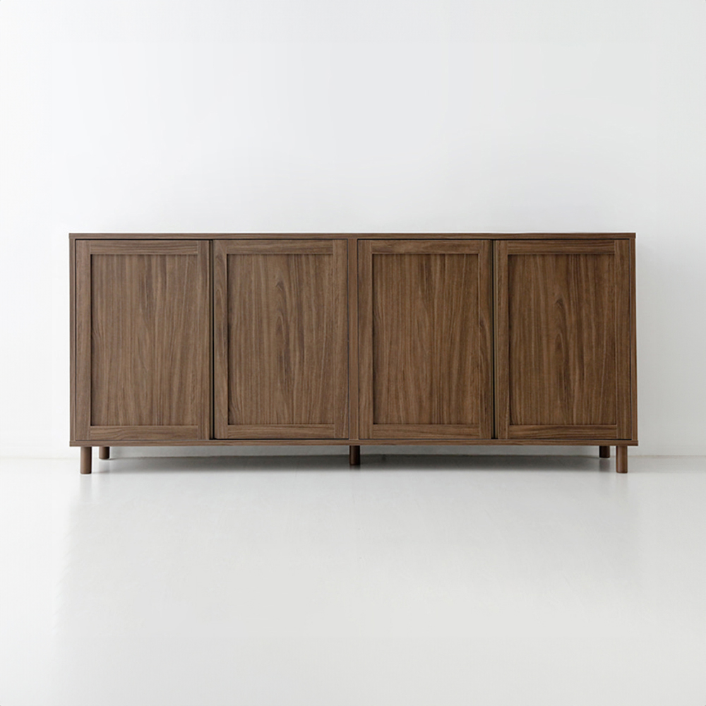 미란스 4문 수납장 20085 CAM85200 2000x400x855mm, 2단, 미들브라운 9008.8264 - 메인 이미지