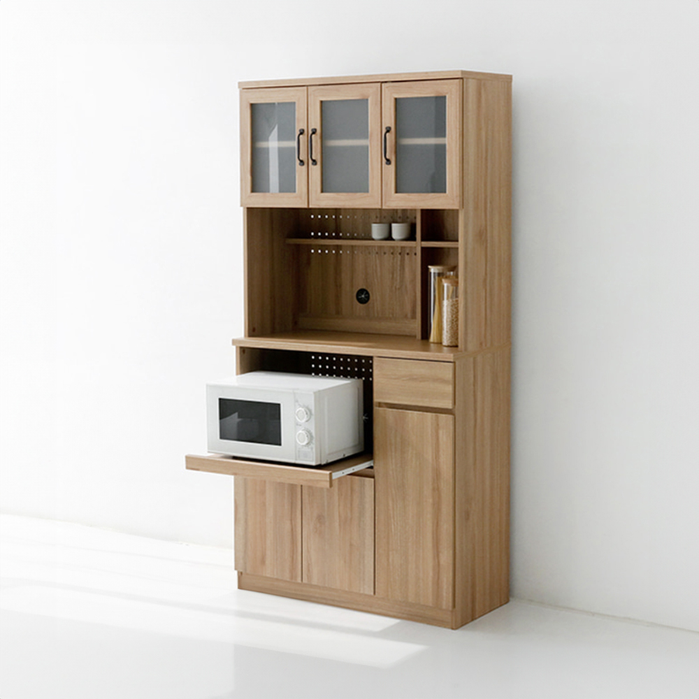 레탄토 높은 주방수납장 FNM18090L 900x400x1805mm, 4단, 캄포어베니어 3764.2002 - 상세 이미지 2