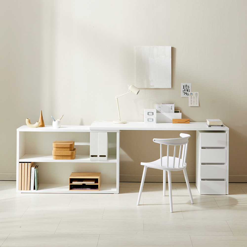 베스트리빙 아이비 ㄱ자 L형 코너형 책상 학생 컴퓨터 1400 와이드 데스크