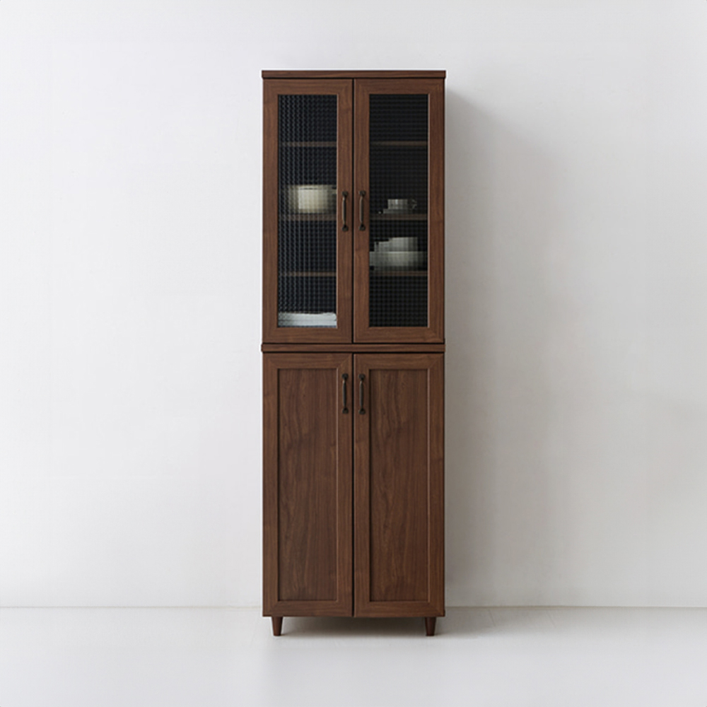레탄토 높은4문 수납장 SHM18058 580x395x1800mm, 2단, 브라운월넛베니어 6919.0701 - 메인 이미지