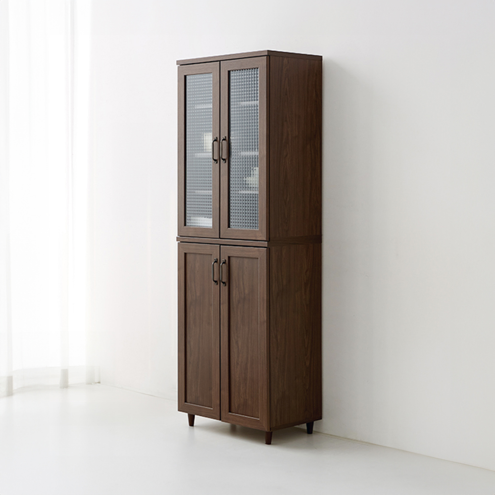 레탄토 높은4문 수납장 SHM18058 580x395x1800mm, 2단, 브라운월넛베니어 6919.0701 - 상세 이미지 2