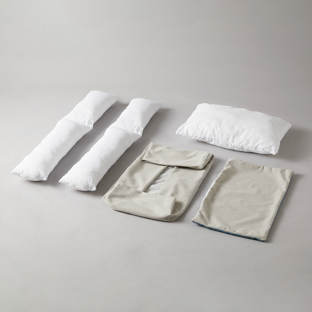 펫토 알러프리 강아지방석 고양이 애견 쿠션 범퍼형 라이트그레이, XL