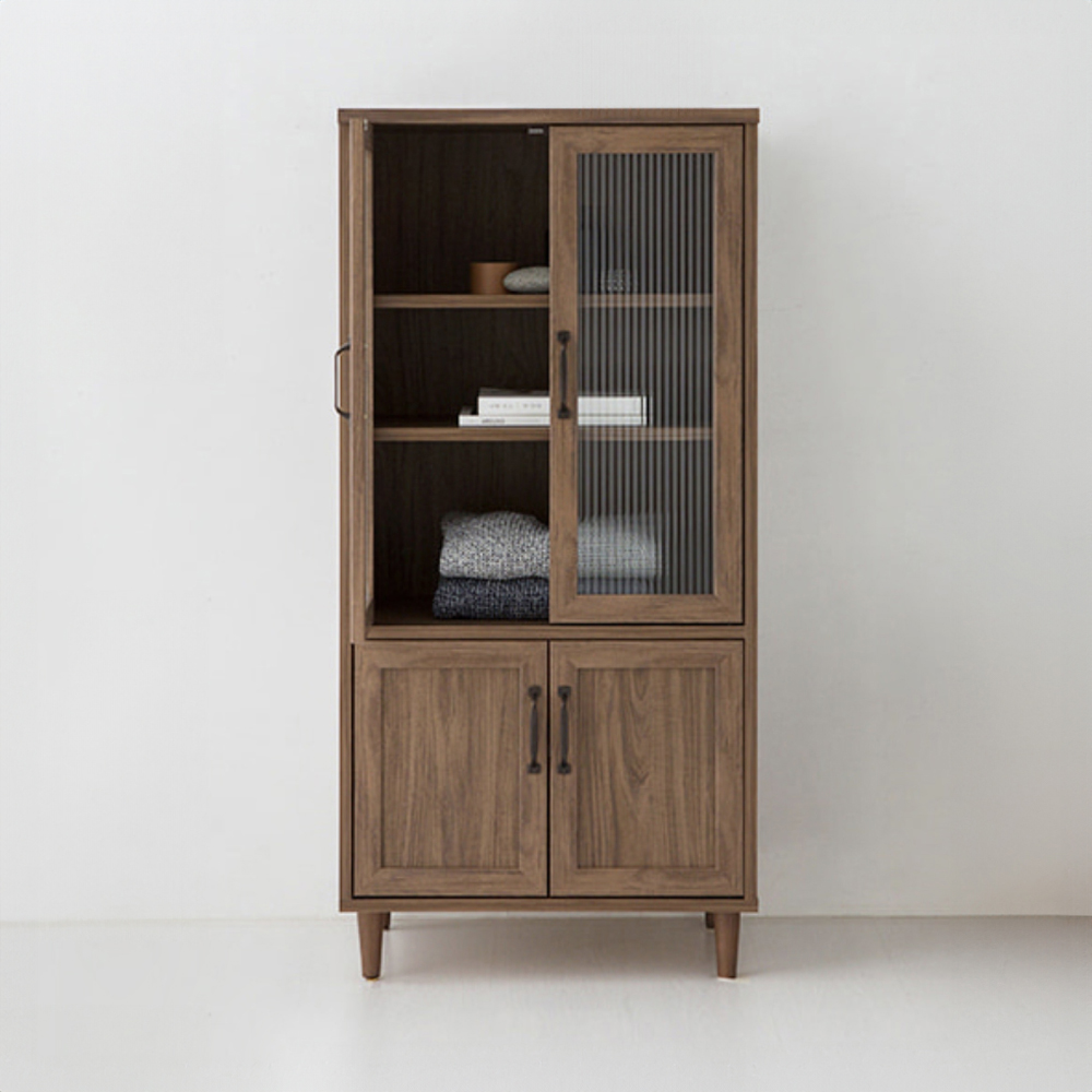레탄토 4문 수납장 PWM12560G 600x450x1250mm, 2단, 미들브라운 5336.6919 - 상세 이미지 2