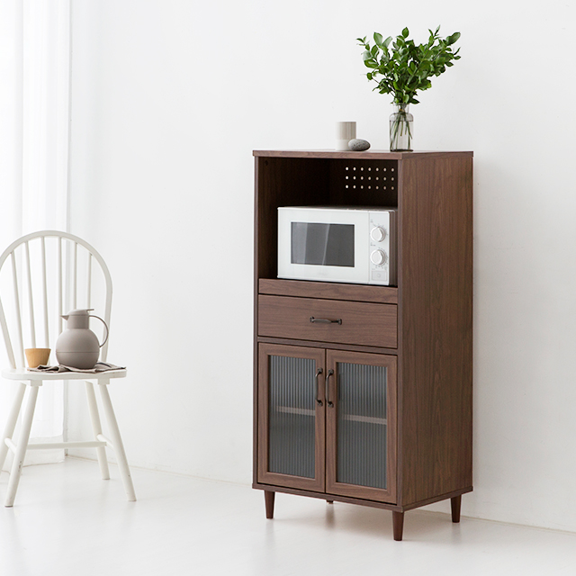 레탄토 렌지대 수납장 PWM12560L 60x45x125, 3단, 브라운월넛베니어 3048.9604