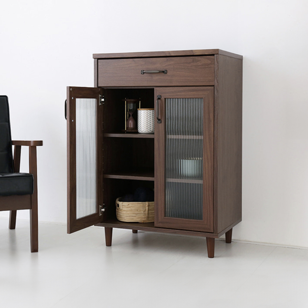 레탄토 서랍문 수납장 CHM9060 600x400x900mm, 2단, 브라운월넛베니어 1470.8630 - 상세 이미지 3