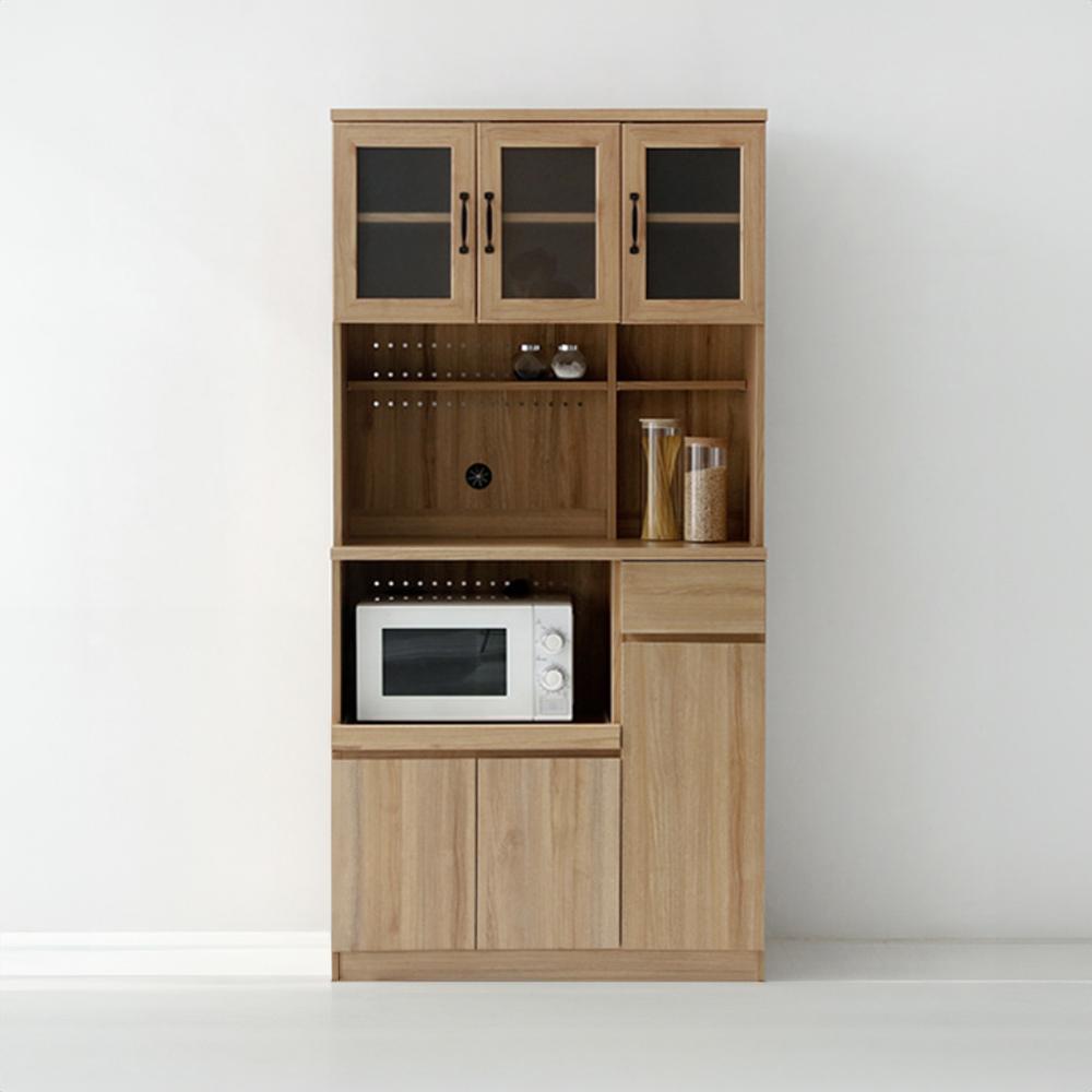 레탄토 높은 주방수납장 FNM18090L 900x400x1805mm, 4단, 캄포어베니어 3764.2002 - 상세 이미지 3