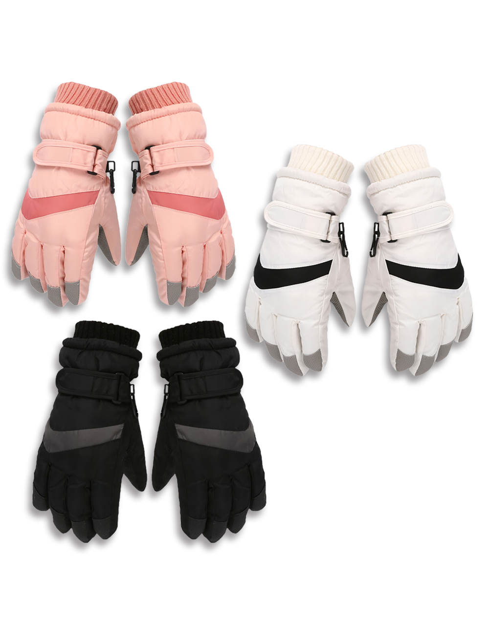 키즈 유아 아동 어린이 여아 남아 초등 학생 주니어 겨울 방한 패딩 손가락 스키 장갑