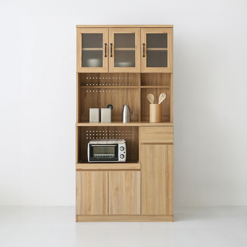 레탄토 높은 주방수납장 FNM18090L 900x400x1805mm, 4단, 캄포어베니어 3764.2002 - 메인 이미지
