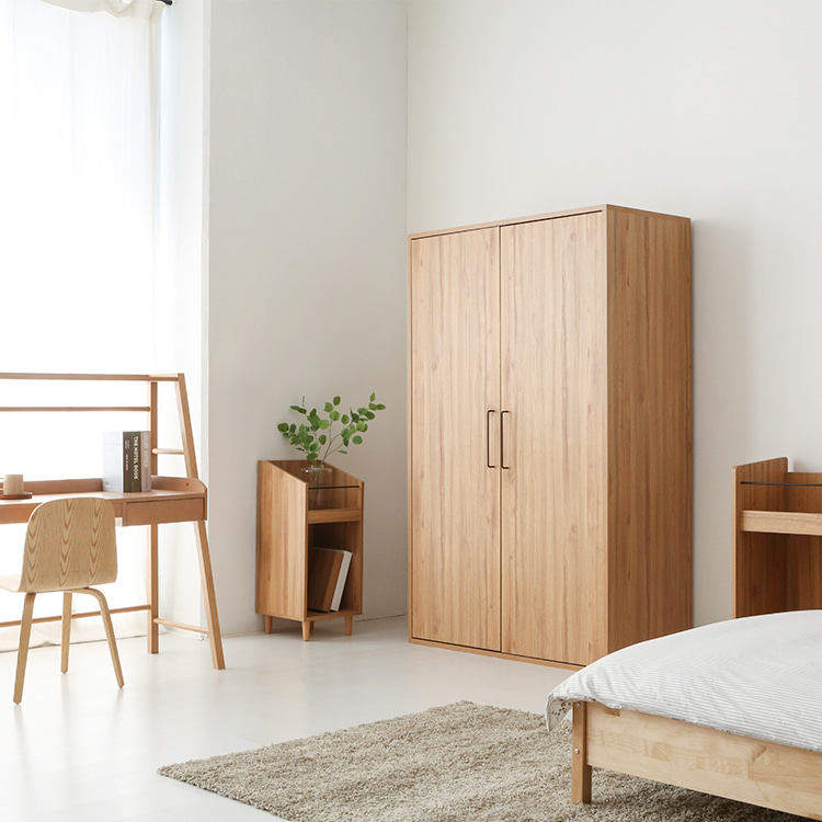 [희망일배송]  미란스 2문 옷장 C타입 WRM195120C 1200x630x1950mm, 2단, 캄포어베니어 9308.2335 - 상세 이미지 3