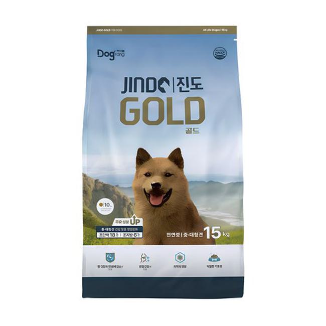 도그랑 강아지 진도 골드 전연령 건식사료 15kg 1개 닭 : 올인곰세마리