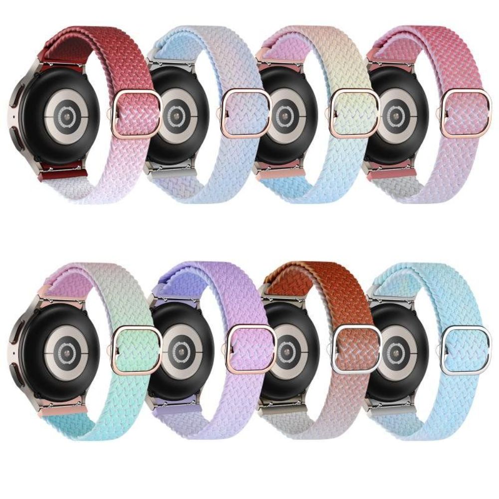 갤럭시워치7 FE 나일론 스트랩 그라데이션 루프 밴드 핑크 옐로우 블루 삼성 갤럭시 워치7 40mm - 상세 이미지 2
