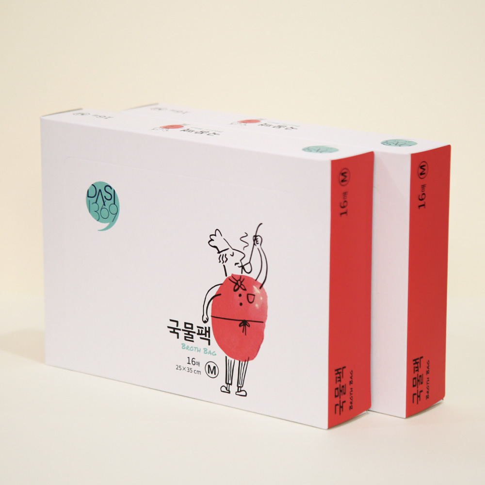 국물팩 중형16매입X2팩 육수망 다시백 국물백 육수거름망 국물망 걸음망 다시팩 - 상품 이미지