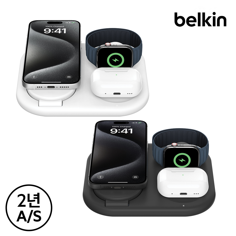 벨킨 Qi2 3in1 15W 마그네틱 폴더블 무선 충전기 WIZ029kr - 상세 이미지 2