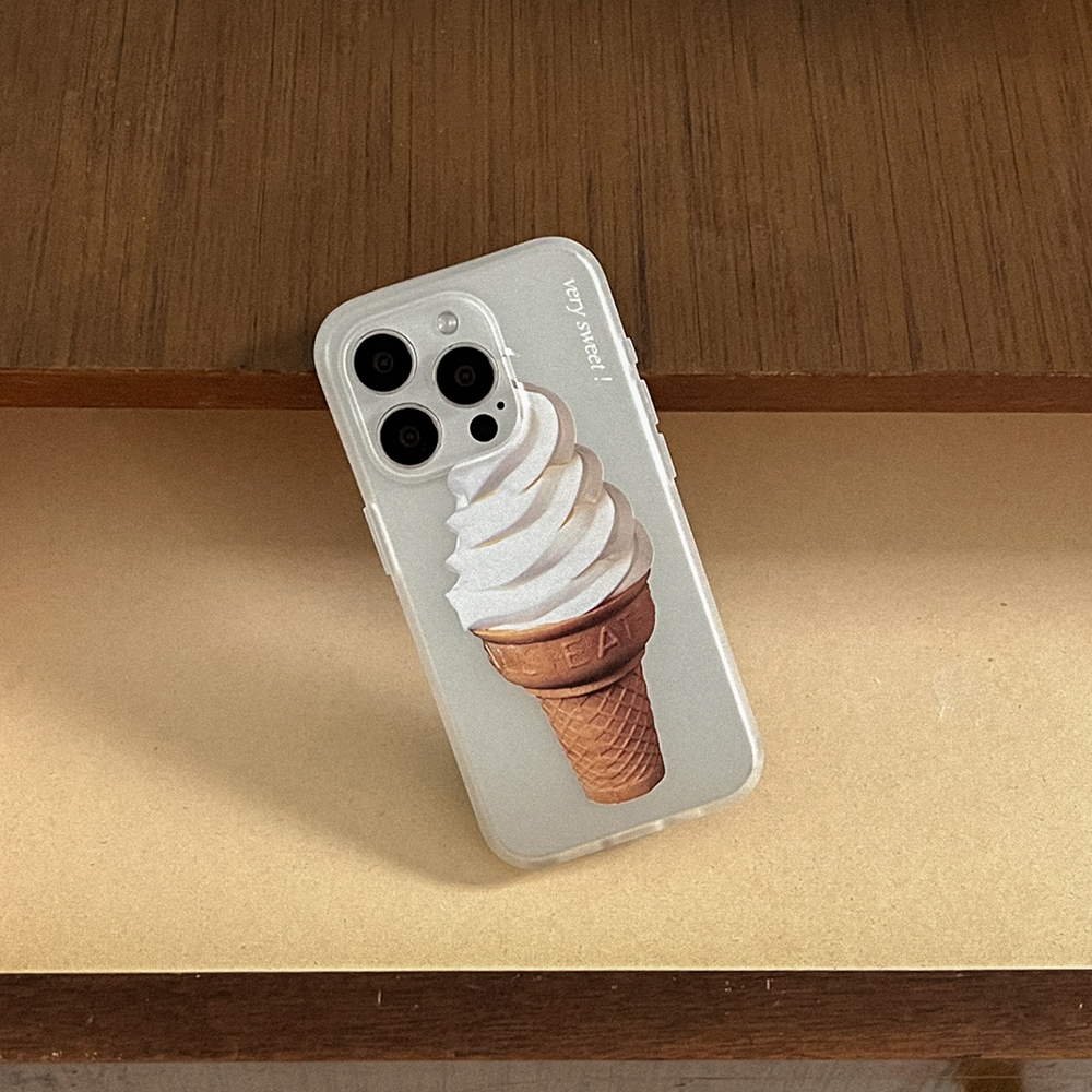 sweet ice cream 아이폰 15 pro 케이스 클리어 반투명 젤리 - 상세 이미지 2