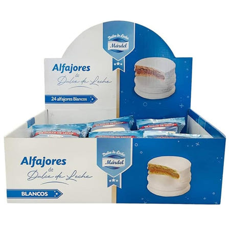 [해외]Mardel 알파호레스 화이트 초콜릿 24개입 1박스 Alfajores White Chocolate and Dulce de Leche