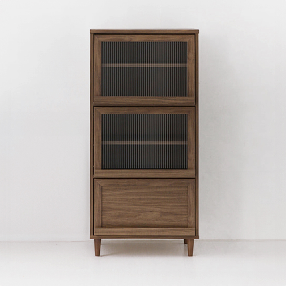 레탄토 3문 수납장 PWM12560F 600x450x1250mm, 3단, 미들브라운 5379.2003 - 상품 이미지