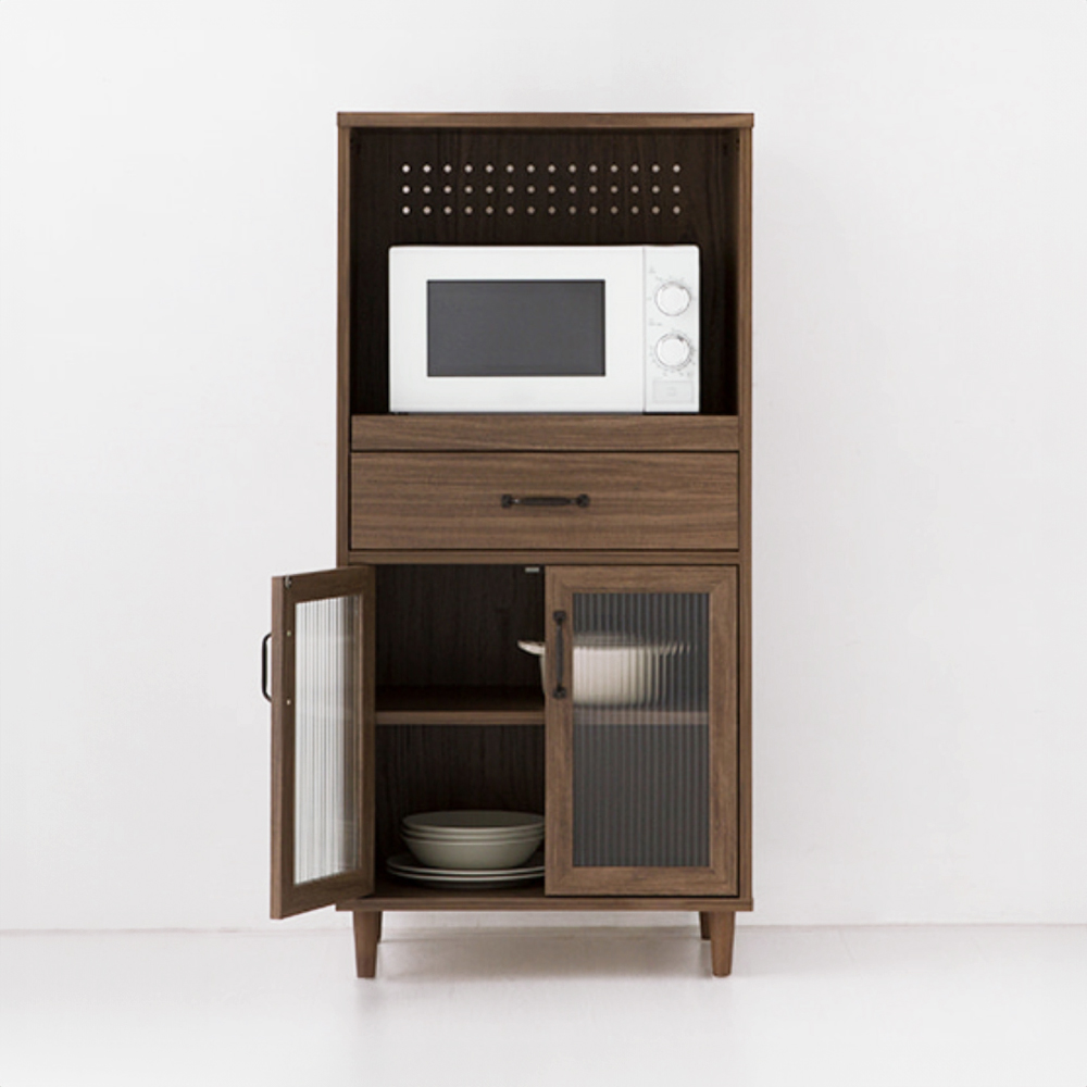 레탄토 렌지대 수납장 PWM12560L 60x45x125, 3단, 미들브라운 7173.3516