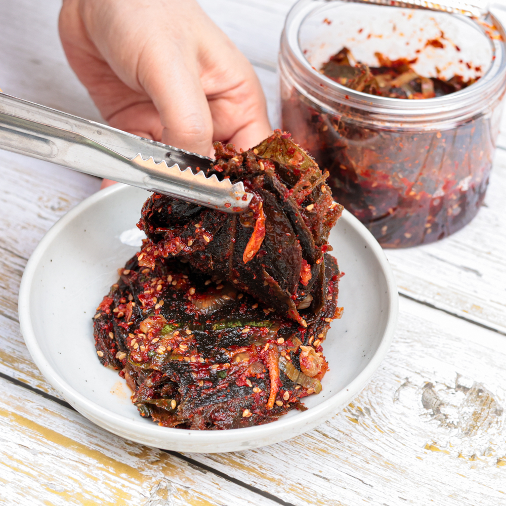 잘 삭힌 콩잎장아찌 양념/된장 콩이파리 500g 순창 장담아 이미지 6