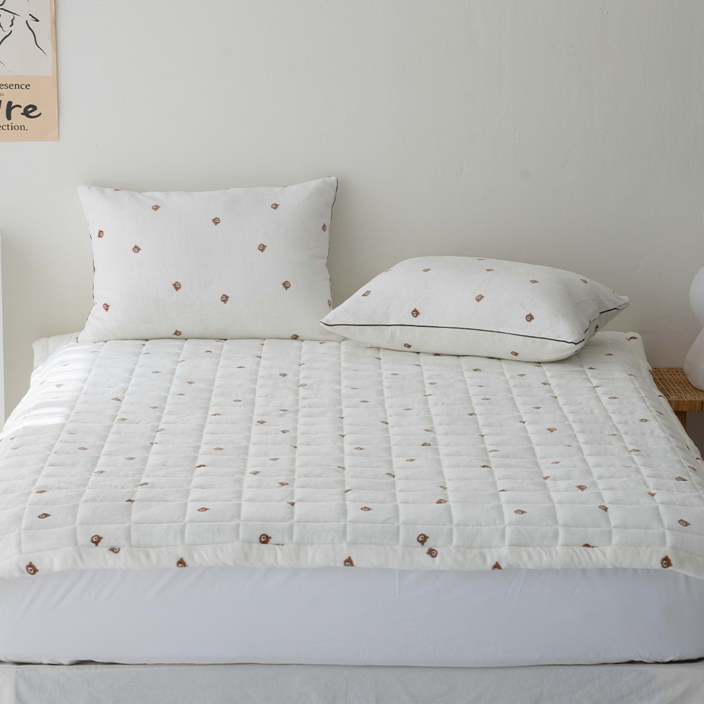 극세사패드 3mm 어린이 두툼한 겨울 SS Q 논슬립 침대패드