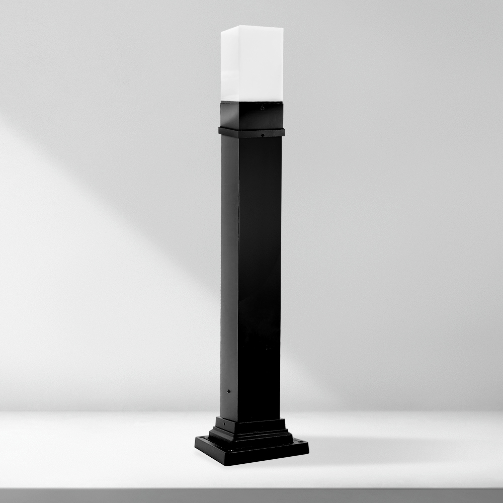 전기 사각 문주등 볼라드등 LED 카페 데크 테라스 조명 잔디등 8003 기둥 60cm - 메인 이미지