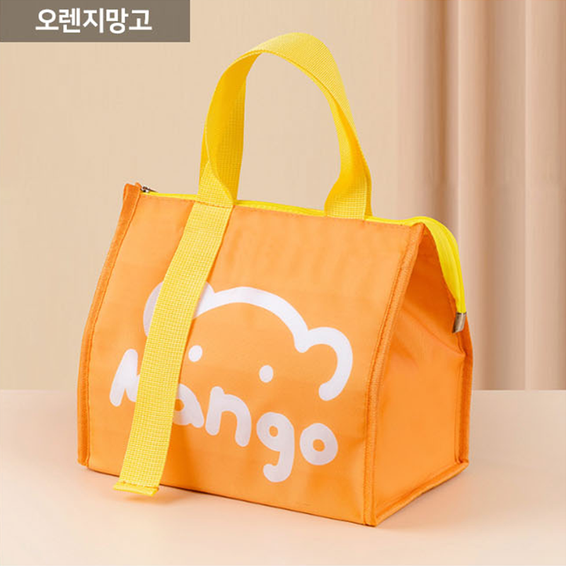 곰돌이 캐릭터 보온 보냉백 귀여운 아기 학생 런치백 도시락 가방 이미지 7