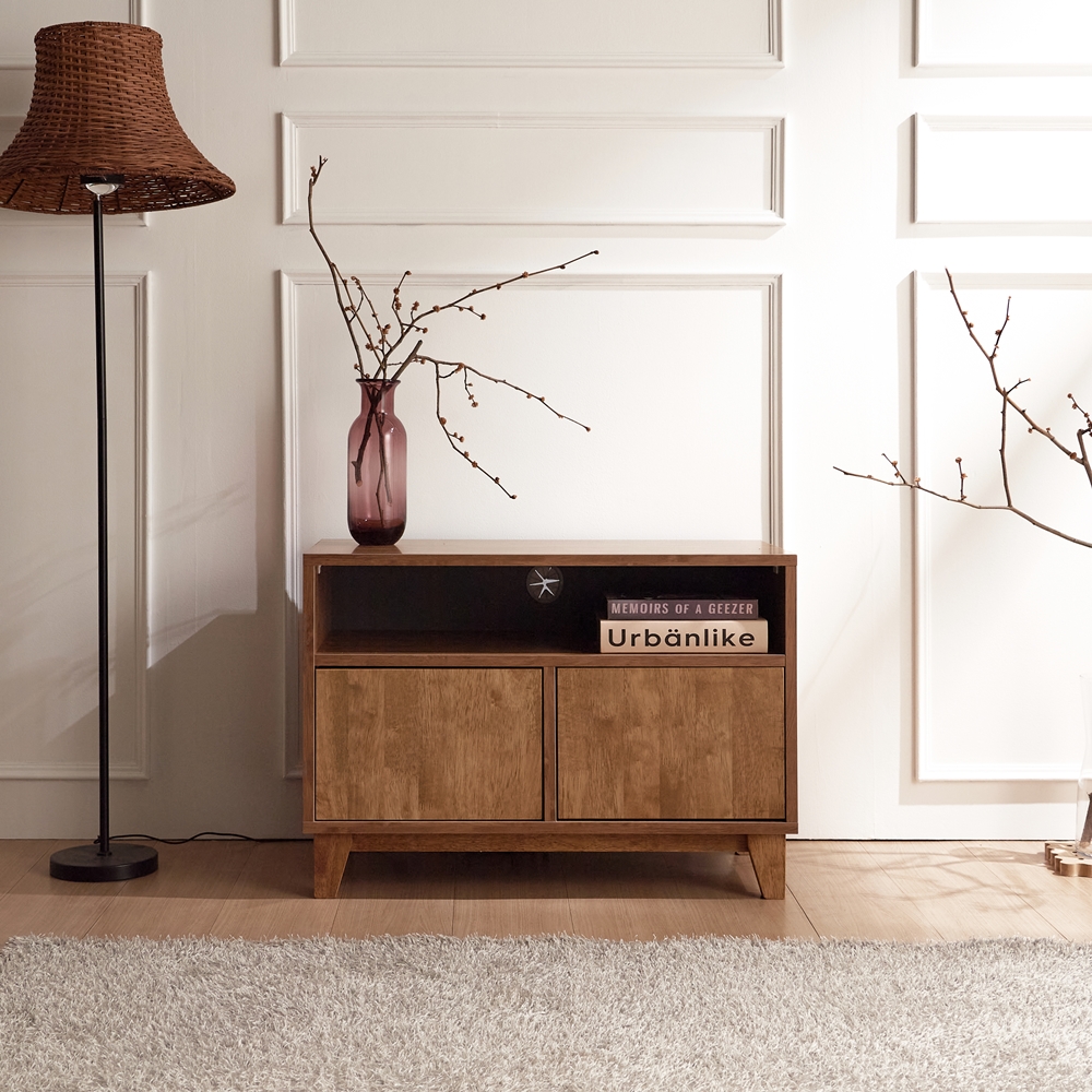 베벨로 북유럽원목거실장 엔틱 미니tv다이 안방 월넛 낮은 800