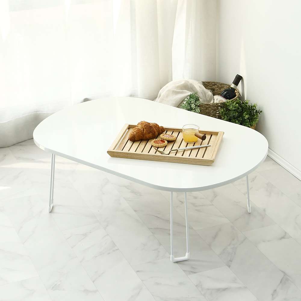 동서가구 켈리모 접이식 타원형 좌식 거실 소파 테이블 900 DF922775