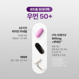 센트룸 원데이팩 우먼 50+ 30개입, 1개 맛있게 먹은 솔직 후기 - 상품 이미지 2