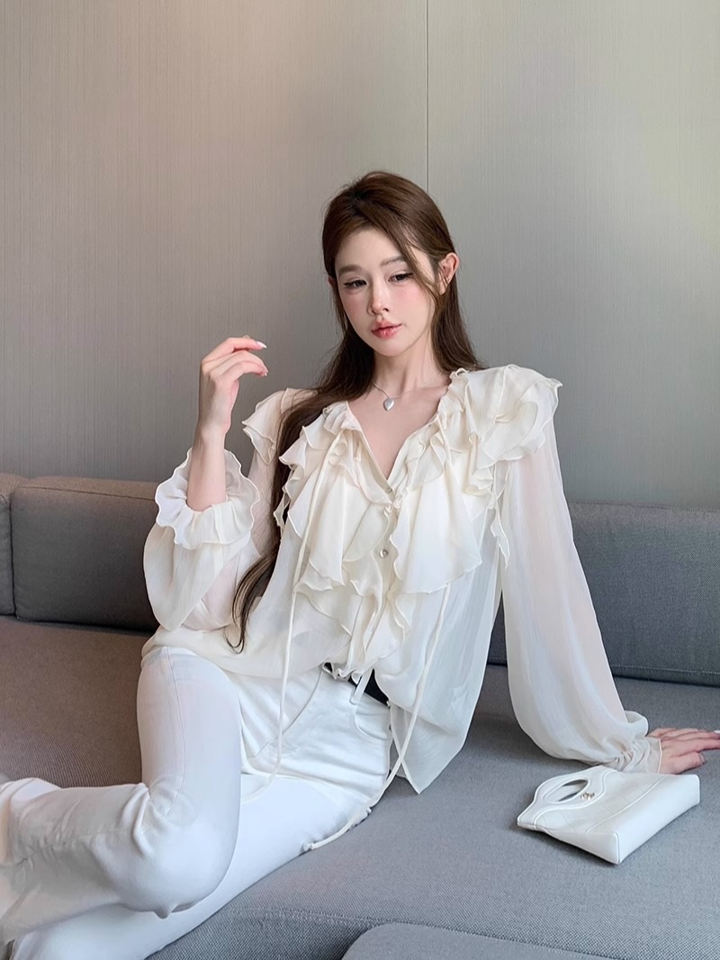 용감무쌍 용수정 90화 지수원 블라우스 셔츠 금한양 레이스 쉬폰 의상 옷 패션 - 상세 이미지 5