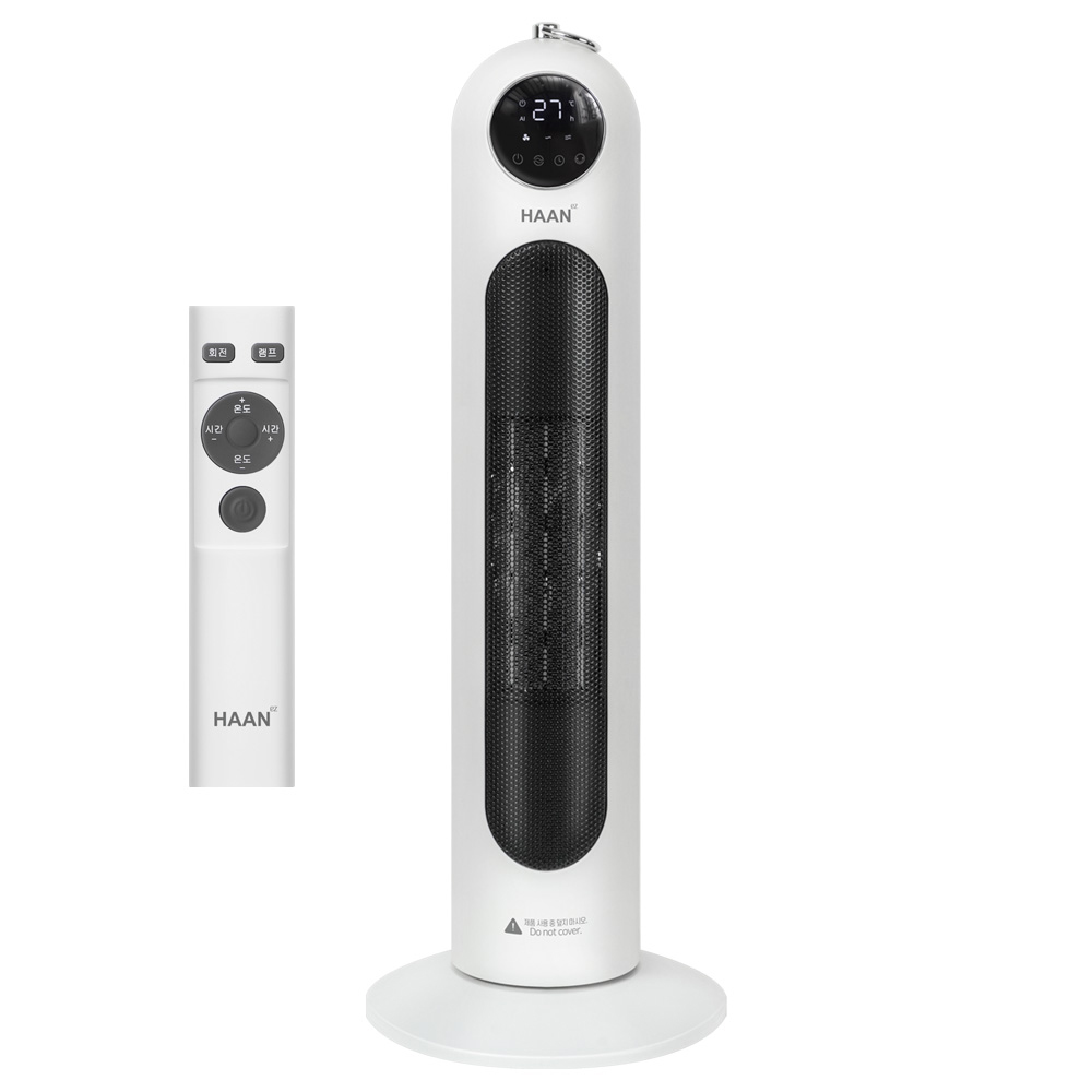 한경희 PTC 타워형 사무실 가정용 리모컨 전기히터 HAAN-P5000