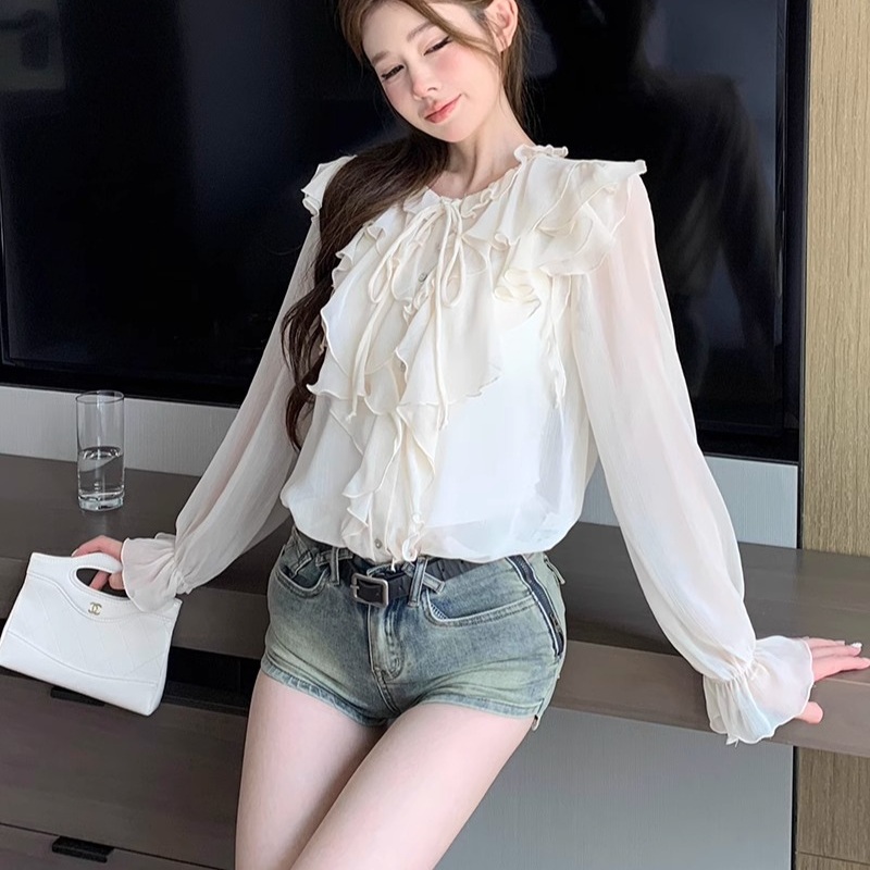 용감무쌍 용수정 90화 지수원 블라우스 셔츠 금한양 레이스 쉬폰 의상 옷 패션 - 메인 이미지